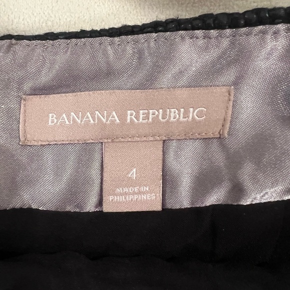 Banana Republic Coates Tweed Metallic Sparkle |Black | Size 4 | Like New - Picture 16 of 17
